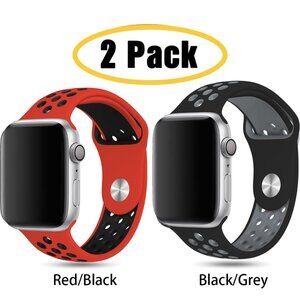 2X NEW[BAND] Sport Silicone For Apple Watch 38/40/41/42/44/45/49MM